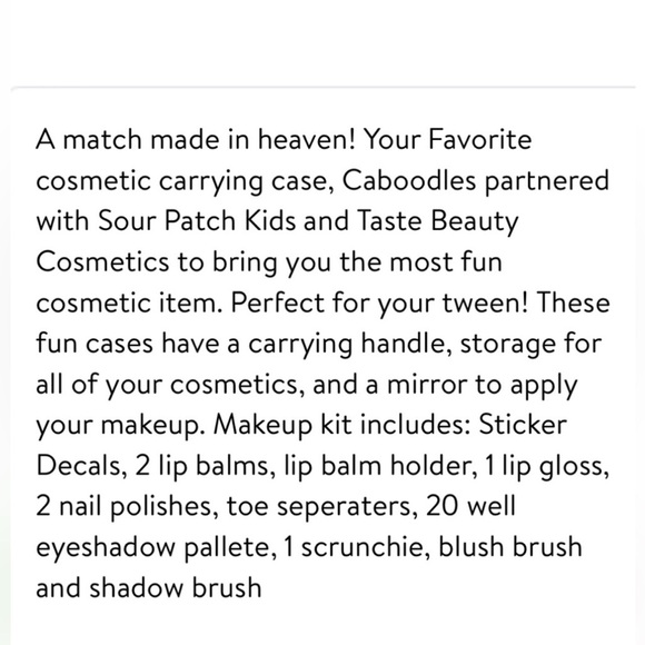 🍬💋Caboodles x Taste Beauty x Sour Patch Kids Cosmetic Case - Picture 6 of 8